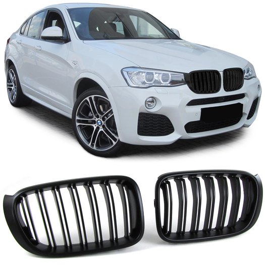 Bmw X4 F26 Sport Nieren Grill Dubbel Spijl Mat Zwart Uwautoonderdeel