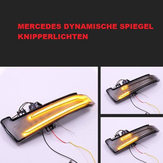 Dynamische LED Smoke Spiegel Knipperlichten Mercedes Benz W204 C204 W212  W176 W246 W216 C218 C207 X204 W221 - uwautoonderdeel