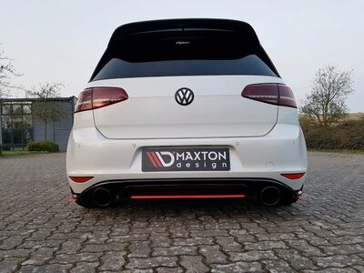 Maxton Design Volkswagen Golf 7 GTI Clubsport Valance Spoiler Rear Centre