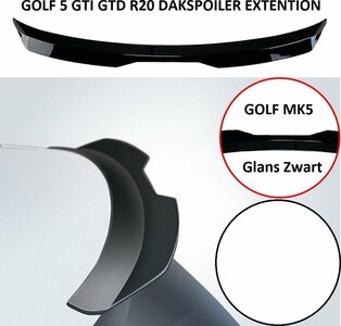 Achterklep Spoiler Extension Hoogglans Zwart Geschikt Voor Volkswagen Golf 5 GTI 