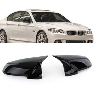 Passend Voor BMW 5 Serie F10 F11 LCI M5 Look Wing Spiegelkappen Hoogglans Zwart