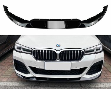 Passend Voor Bmw 5 Serie G30 G31 M PACK LCI Facelift Spoiler Voorspoiler Splitter Lip Glans Zwart