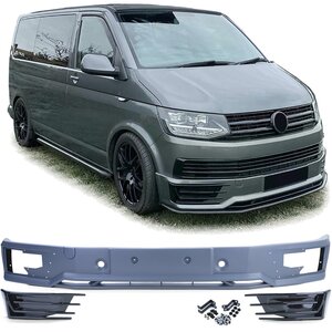 Sportline Look Voorbumper Aanzet Spoiler Geschikt Voor Volkswagen Transporter T6 