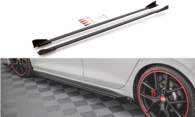 Maxton Design Sideskirt Diffuser Pro Street + Flaps Geschikt Voor Volkswagen Golf 8 GTI 