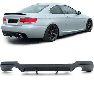 Passend Voor Bmw 3 serie E92 E93 M Pakket Achterbumper Diffuser Mat Zwart Dubbele Uitsparing