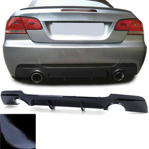 Passend Voor Bmw 3 Serie E92 E93 M Pakket Achter Spoiler Diffuser Glans Zwart Uitlaat L + R