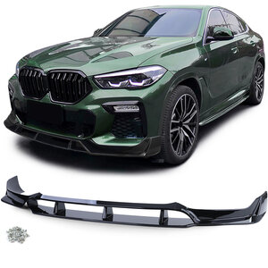 BMW X6 G06 M Pack Splitter Spoiler Voorspoiler Hoogglans Zwart 