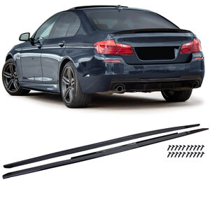 Passend Voor Bmw 5 Serie F10 F11 M Pack Side Skirts Hoogglans Zwart Sideskirts