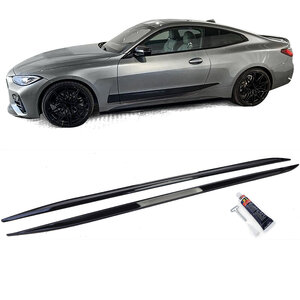 Passend Voor Bmw 4 Serie G22 G23 M Pack Side Skirts Hoogglans Zwart Sideskirts