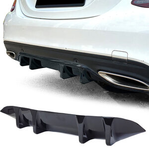 Passend Voor Mercedes C Klasse W205 AMG Line Diffuser Facelift Glans Zwart