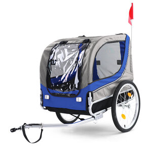 Hondenfietskar Fietskar Hond Mand Hondenkar Opvouwbaar Blauw/Grijs Tot 40 KG