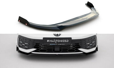 Maxton Design Voorspoiler Spoiler Splitter Geschikt Voor Volkswagen Golf 8 GTI / GTE/ R Line / Facelift Versie 3 + Flaps