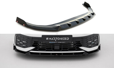 Maxton Design Voorspoiler Spoiler Splitter Geschikt Voor Volkswagen Golf 8 GTI / GTE/ R Line / Facelift Versie 2 + Flaps