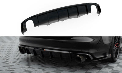 Maxton Design Audi A7 S Line C7 Central Rear Valance Spoiler Uitlaat Links + Rechts