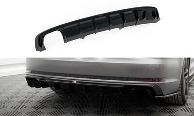 Maxton Design Audi A4 B9 Central Rear Valance Spoiler Uitlaat Links Dubbel