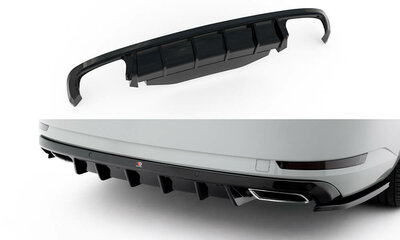 Maxton Design Skoda Superb MK3 Central Rear Valance Spoiler Uitlaat Links + Rechts