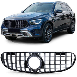 Grill Chrome / Hoogglans Zwart Passend Voor Mercedes GLC X253 SUV Panamericana AMG GT Look