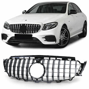 Grill Hoogglans Zwart Chrome Bies Passend Voor Mercedes E Klasse W213 S213 C238 A238 Panamericana AMG GT Look