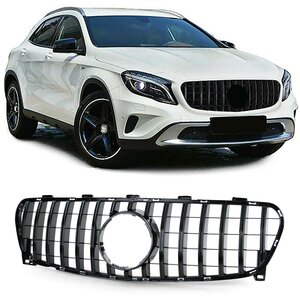 Grill Hoogglans Zwart Passend Voor Mercedes GLA X156 Facelift Panamericana AMG GT Look