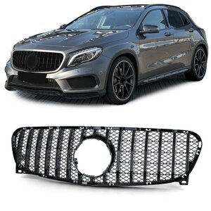 Grill Hoogglans Zwart Passend Voor Mercedes GLA X156 Panamericana AMG GT Look