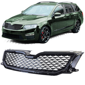 Sport Grill Geschikt Voor Skoda Octavia 5E Hoogglans Zwart 