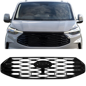 Sport Grill Glans Zwart Honingraat Design Styling Geschikt Voor Ford Transit Custom Vanaf 2023