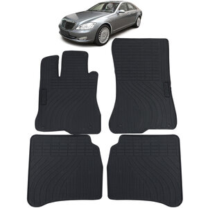 Hoge Kwaliteit Rubberen Wintermatten Modder Matten Geschikt voor Mercedes S Klasse W221 2005 t/m 2013