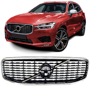 Grill Hoogglans Zwart Chrome Passend Voor Volvo XC60 II Vanaf 2017