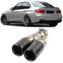 BMW 3 Serie F30 F31 Uitlaat Sierstuk Dubbel Rond Black 