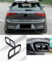 Zwart Black Dubbele uitlaat trim tip decoratie lijsten Sierstuk Styling  Geschikt Voor VW Golf 8 R Line 