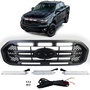 Radiator Grill Zwart Met Led Dubbele Balk Geschikt Voor Ford Ranger T8 2.0 TDCi Vanaf 2019 t/m 2023