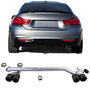 Bmw 4 serie F32 F33 F36 M Pakket Sportuitlaat 4 x Sierstuk + Black Tip M4 Look 