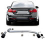 Bmw 4 serie F32 F33 F36 M Pakket Sportuitlaat 2 x Sierstuk Links En Rechts + Black Tip M4 M440 Look 