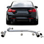 Bmw 4 serie F32 F33 F36 M Pakket Sportuitlaat 2 x Sierstuk Links En Rechts + Chrome Tip M4 M440 Look 