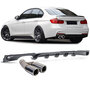 Passend Voor Bmw 3 serie F30 / F31 M Pakket Diffuser Carbon Look + Chrome Uitlaat sierstuk 316 318 320