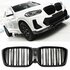 Bmw X3 G01 LCI Facelift Sport Nieren / Grill Hoogglans Dubbele Spijl Hoogglans Zwart