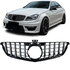 Mercedes C Klasse W204 S204 C204 Panamericana GT Look Grill Hoogglans Zwart / Chrome  Amg 