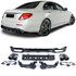 Geschikt voor Mercedes E Klasse W213 E63 AMG Look diffuser met 4 x Zwart uitlaat Design 