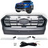 Radiator Grill Zwart Met Led Dubbele Balk Geschikt Voor Ford Ranger T7 Vanaf 2016 t/m 2019