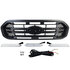 Radiator Grill Zwart Met Led Dubbele Balk Geschikt Voor Ford Ranger T8 2.0 TDCi Vanaf 2019 t/m 2023