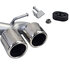 Bmw 4 serie F32 F33 F36 M Pakket Sportuitlaat 4 x Sierstuk + Glans Zwarte Diffuser Chrome Tip M4 Look 