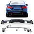 Passend Voor Bmw 4 serie F32 F33 F36 M Pakket Sportuitlaat 2 x Sierstuk + Mat Zwart Diffuser Chrome Tip M4 Look 