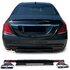 AMG Look Chrome Uitlaat Sport Diffuser Passend Voor Mercedes S Klasse W222 2013 t/m 2017 Hoogglans Zwart