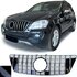 Grill Hoogglans Zwart Chrome Bies Gaas Passend Voor Mercedes ML W164 Facelift 2008 t/m 2011 AMG GT Look