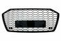 Grill Zonder Embleem Hoogglans Zwart Honingraat Geschikt Voor Audi A6 C8 RS6 Quattro Look 