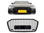 Grill Zonder Embleem Hoogglans Zwart Honingraat Geschikt Voor Audi A6 C8 RS6 Quattro Look 